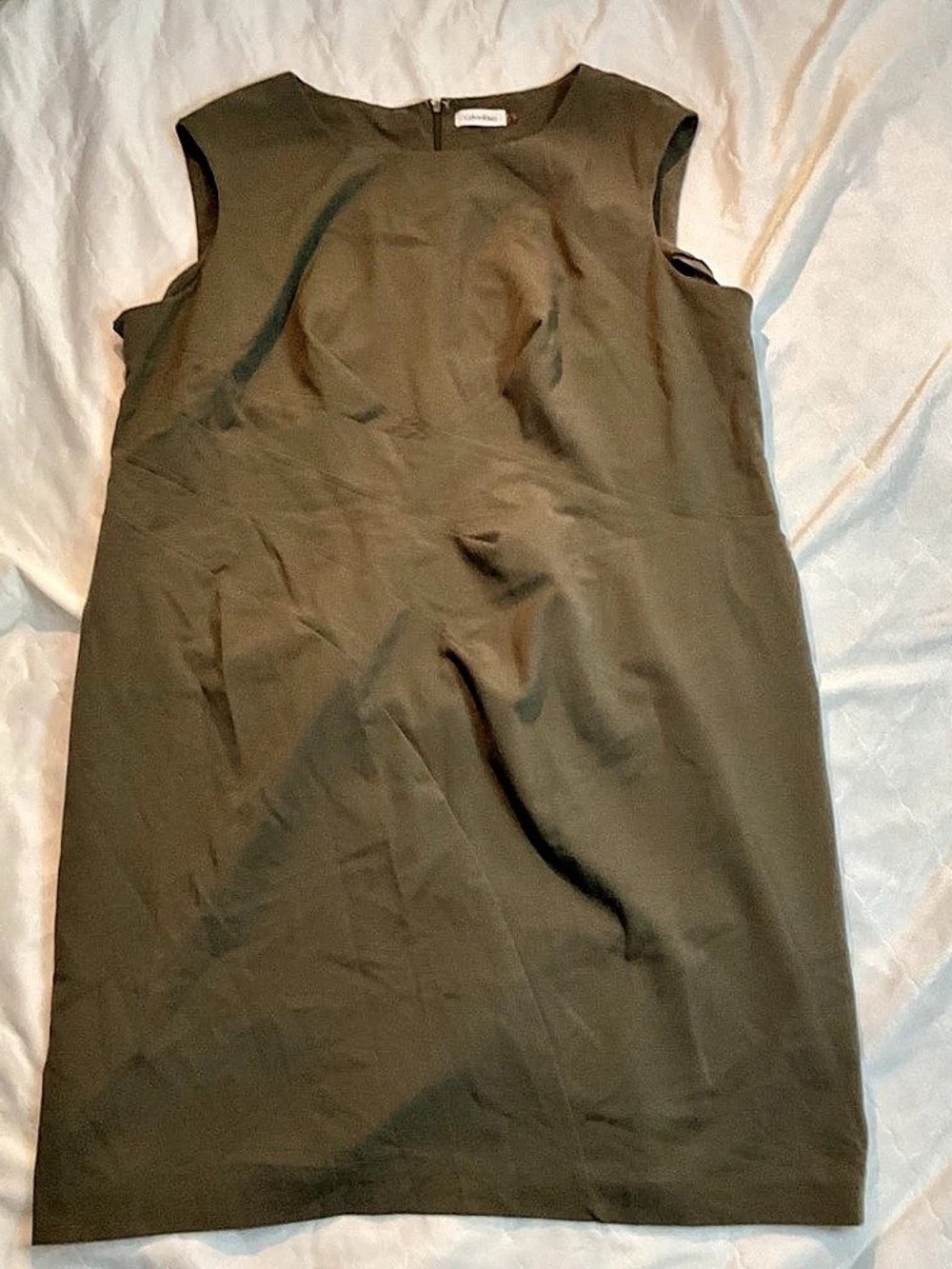 Calvin Klein Olive Sleeveless Mini Dress Size 22W Like New